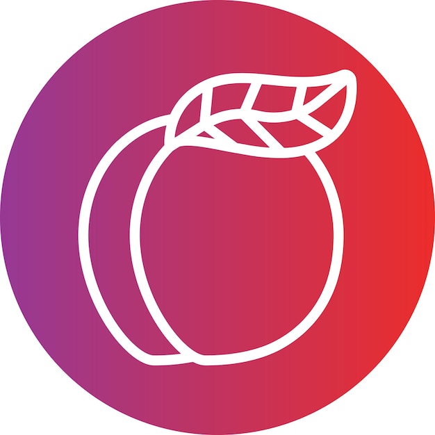 Vector Design Peach Icon Style