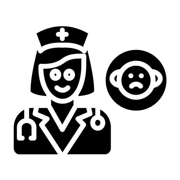 Vector vector design pediatric nurse icon style