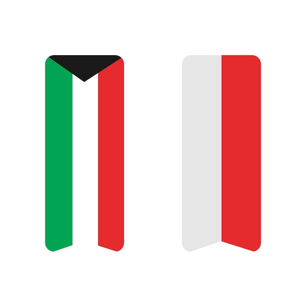 vector design of the pennant shape of the Palestinian and Indonesian flags