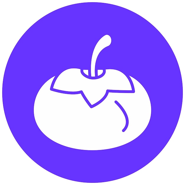 Vector design persimmon icon style