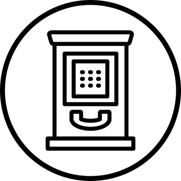 Vector Design Phone Booth Icon Style