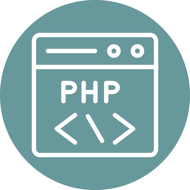 Premium Vector | Vector design php coding icon style