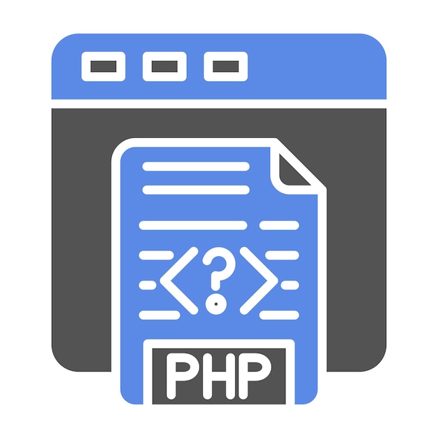 Векторный дизайн PHP Кодирование Икона Стиль