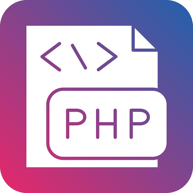 Vector vector design php file icon style