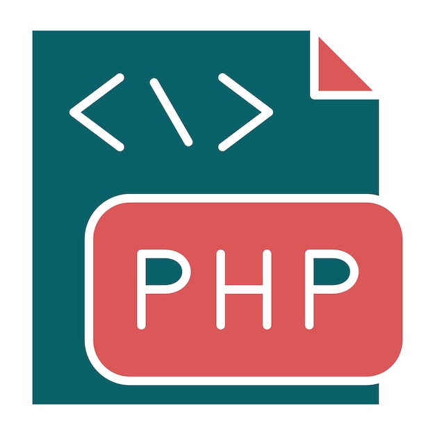 Vector vector design php file icon style