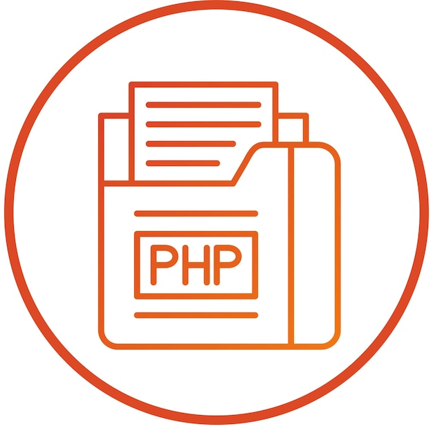 Vector Design Php File Icon Style