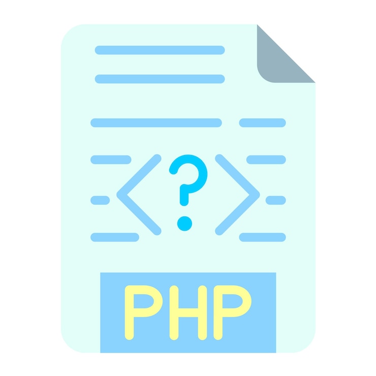 Vector vector design php file icon style