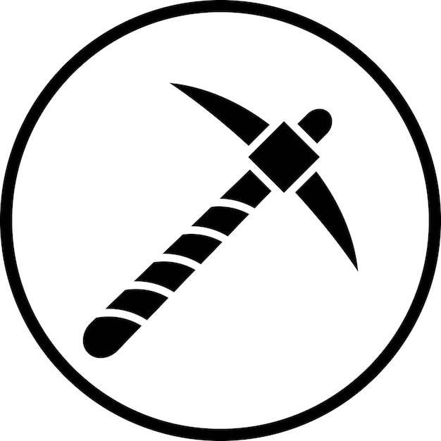 Vector vector design pickaxe icon style