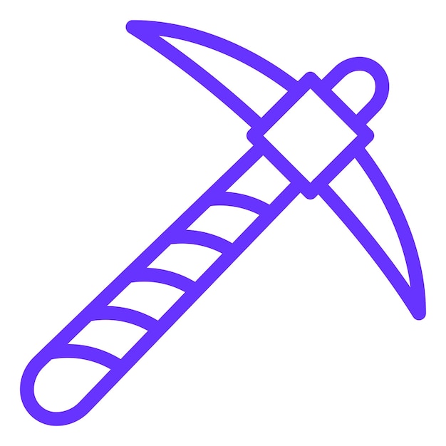 Vector vector design pickaxe icon style