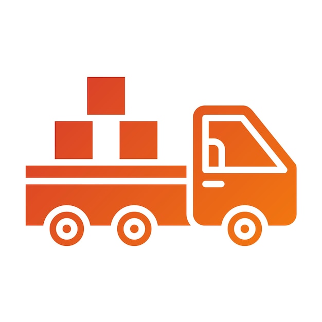 Vector Design Pickup Truck Icon Stijl