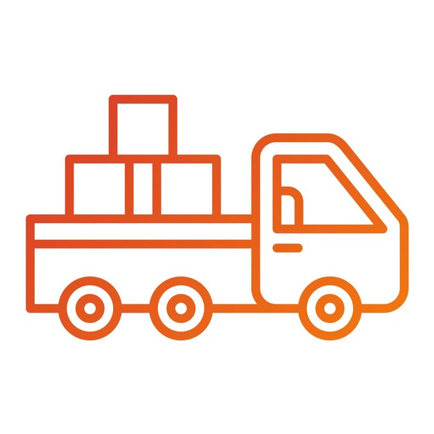 Vector Design Pickup Truck Icon Stijl
