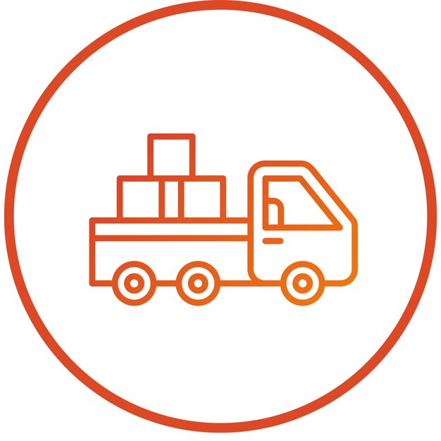 Vector Design Pickup Truck Icon Stijl