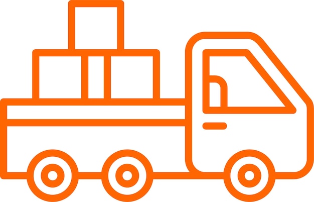 Vector Design Pickup Truck Icon Stijl