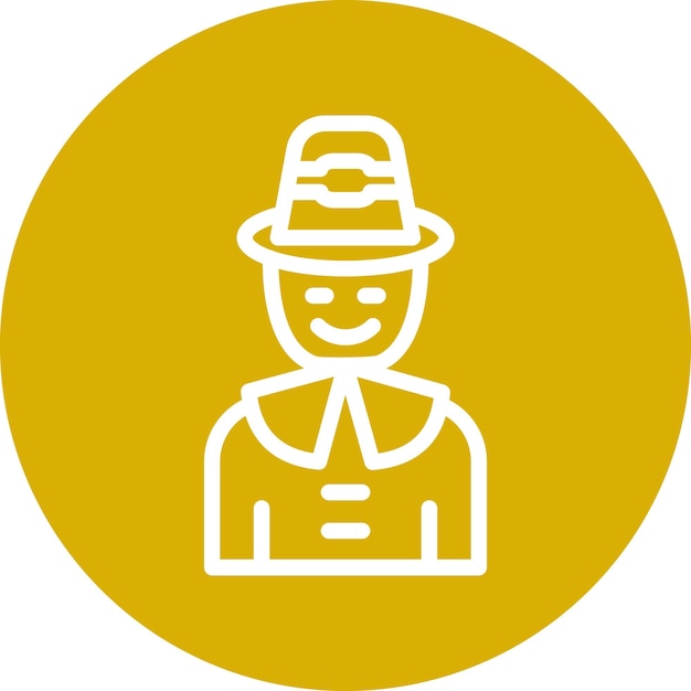 Vector Design Pilgrim Icon Style