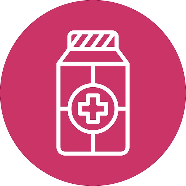 Vector Design Pills Bottle Icon Stijl