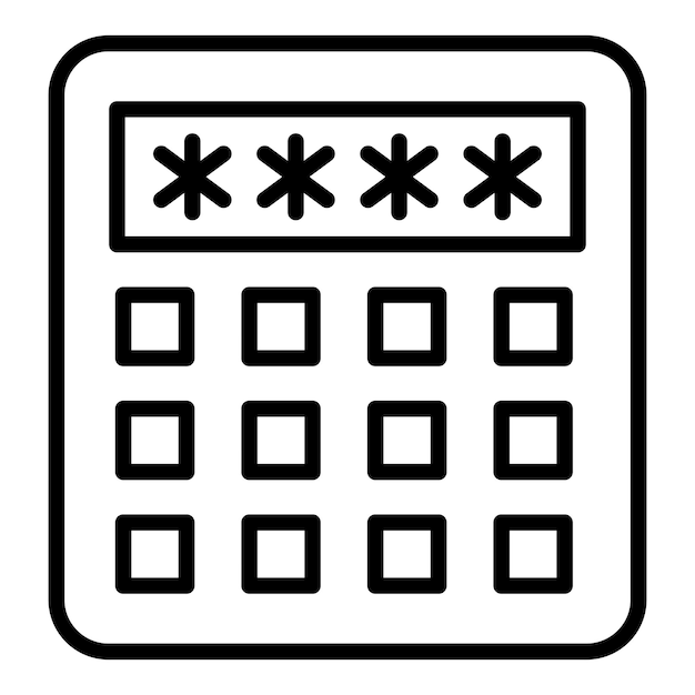 Vector Design Pin Code Icon Style