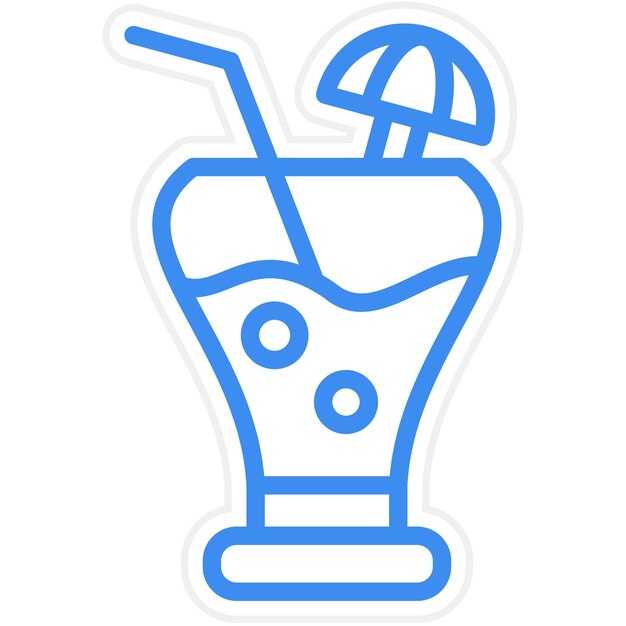 Vector vector design pina colada icon style