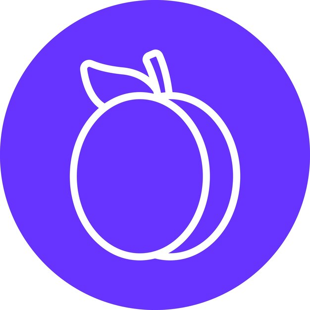 Векторный дизайн стиля иконы сливы