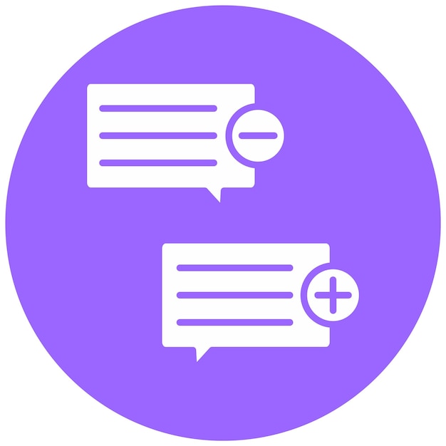 Vector vector design plus and minus comments icon style