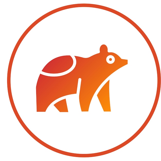 Vector vector design polar bear icon style