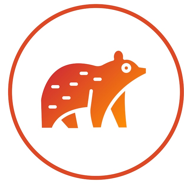 Vector Design Polar Bear Icon Style