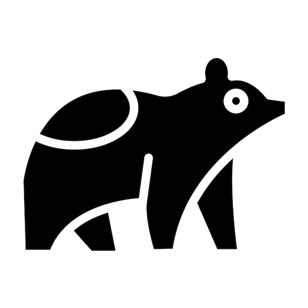 Vector Design Polar Bear Icon Style