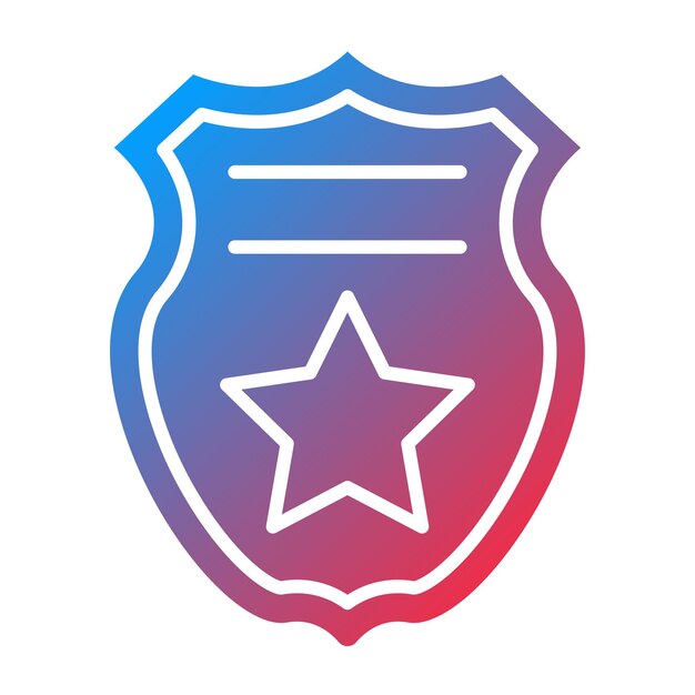 Vector Design Police Badge Icon Style