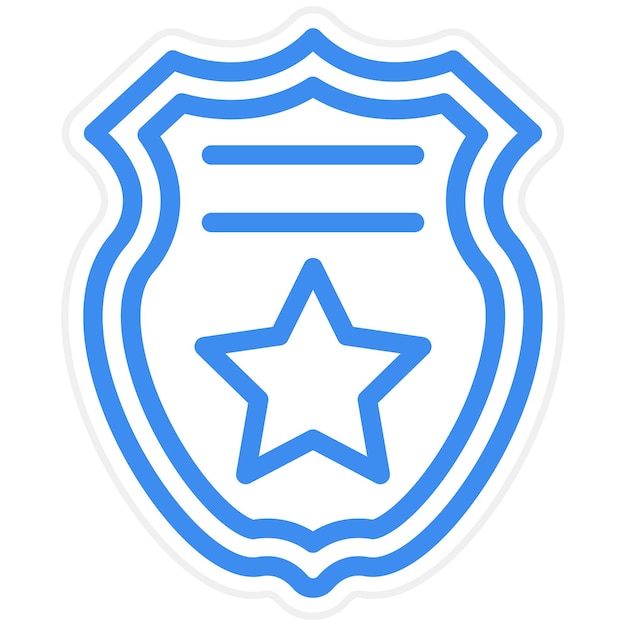 Vector vector design police badge icon style