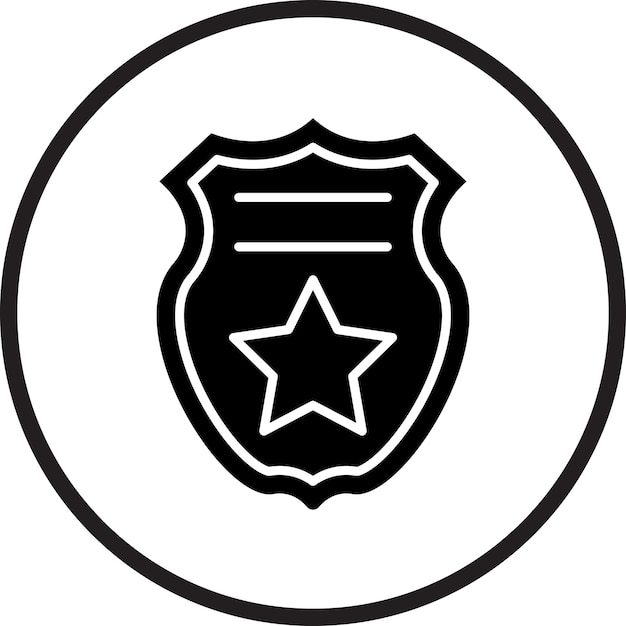 Vector vector design police badge icon style