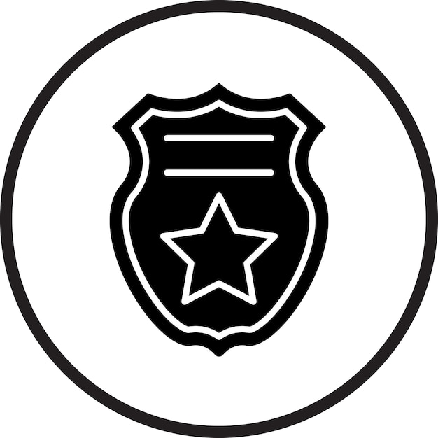 Vector Design Police Badge Icon Style