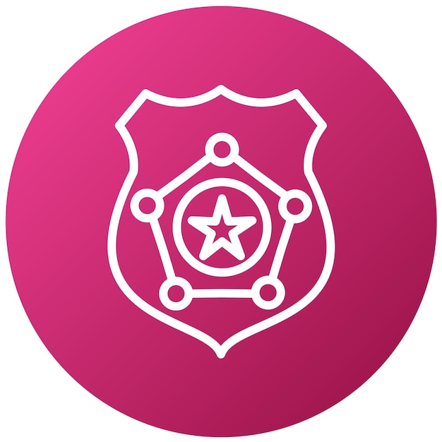 Vector Design Police Badge Icon Style