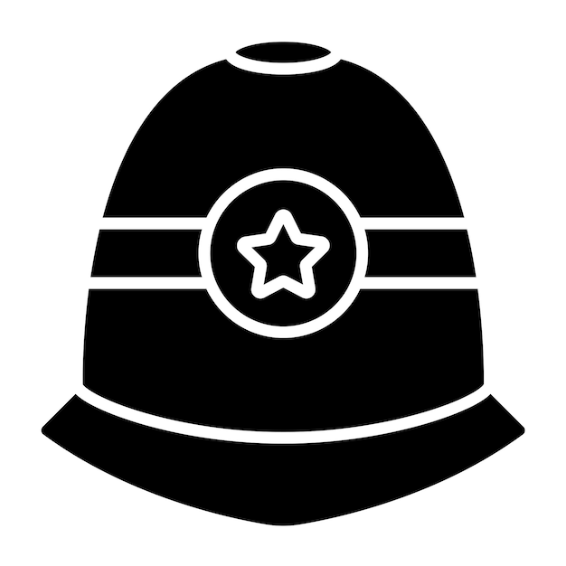 Vector Design Police Helmet Icon Style