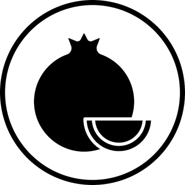 Vector vector design pomegranate icon style