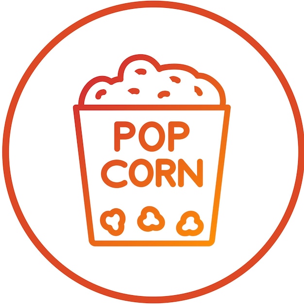 Vector Design Popcorn Icon Icon Style