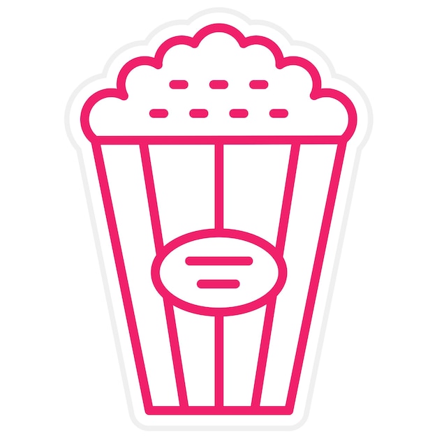 Vector vector design popcorn icon style