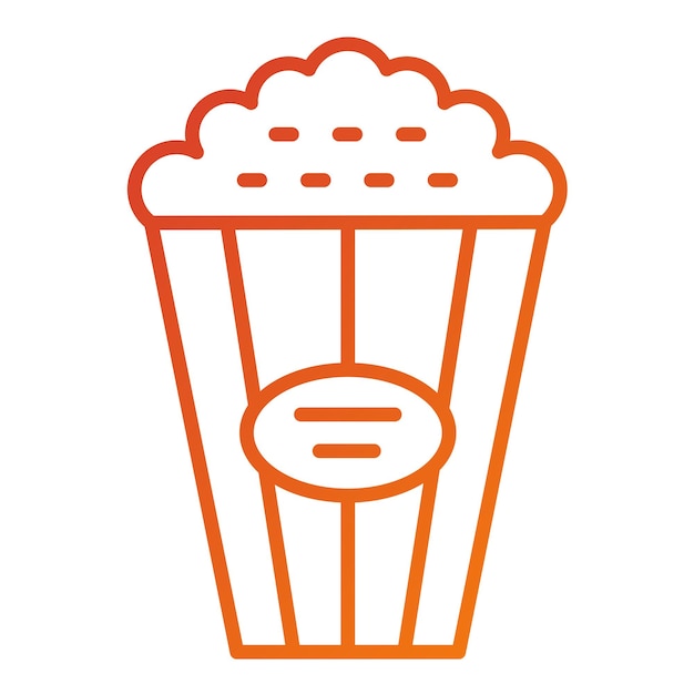 Vector Design Popcorn Icon Style