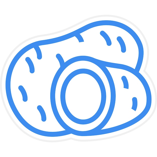 Vector vector design potato icon style