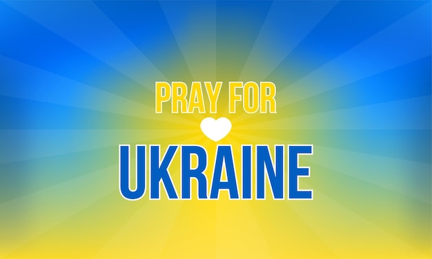 Vector design to pray for Ukraine