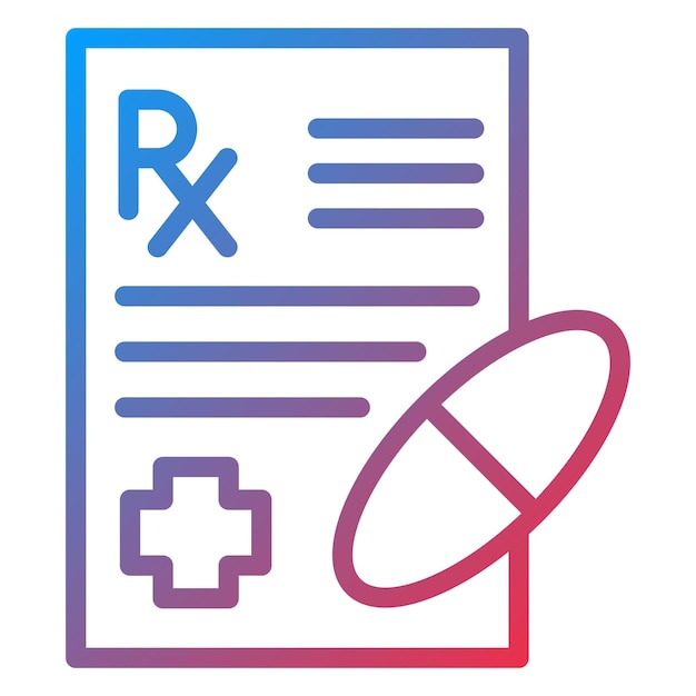 Vettore stilo dell'icona della prescrizione di progettazione vettoriale