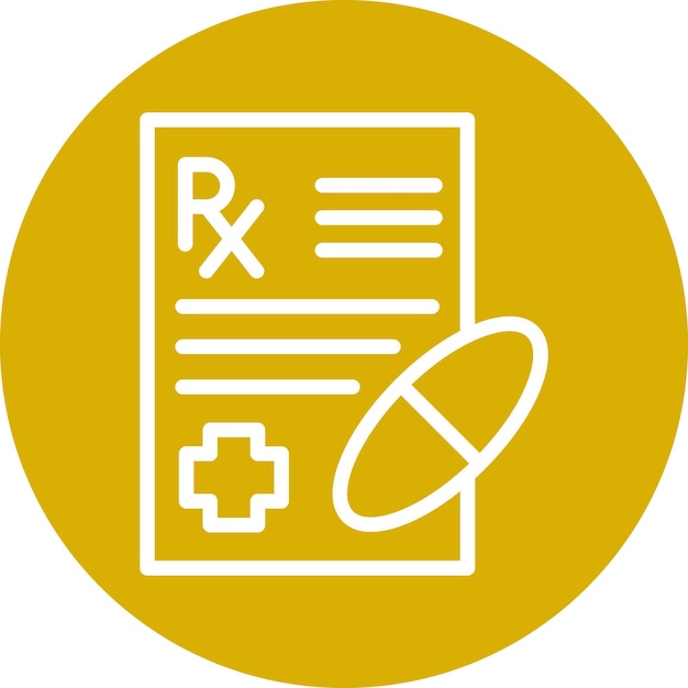 Vector Design Prescription Icon Style