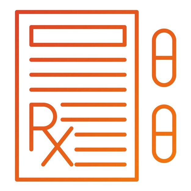 Vector vector design prescription icon style