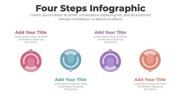 Vector design presentation template with 4 steps