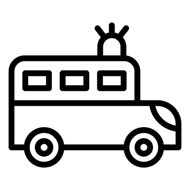 Vector Design Prison Bus Icon Stijl