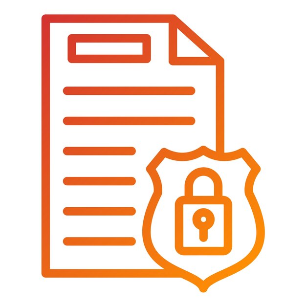 Vector Design Privacy Policy Icon Stijl
