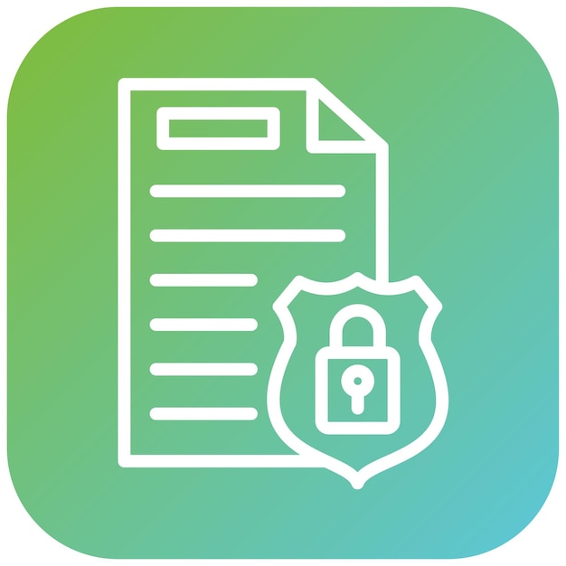 Vector Design Privacy Policy Icon Stijl