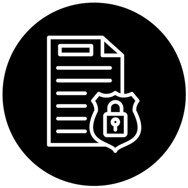 Vector Design Privacy Policy Icon Stijl