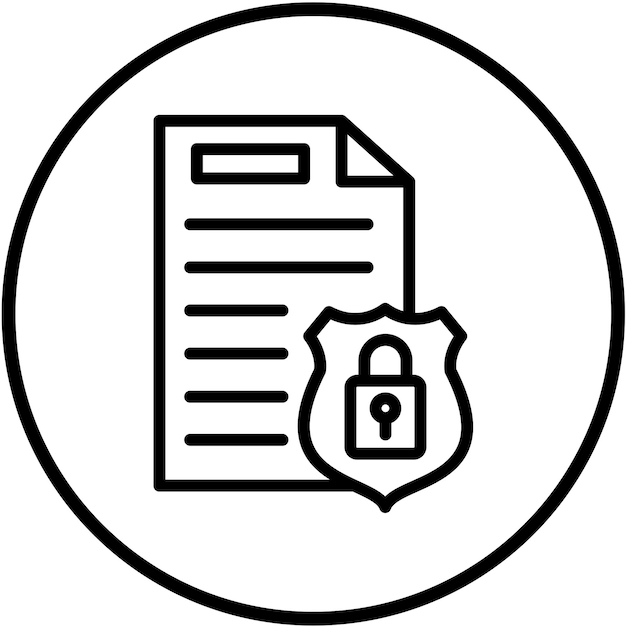 Vector Design Privacy Policy Icon Stijl