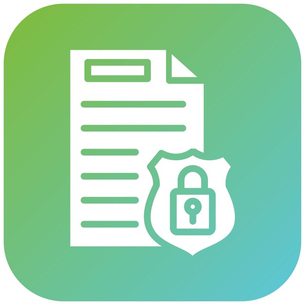 Vector Design Privacy Policy Icon Stijl