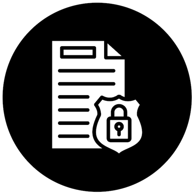Vector Design Privacy Policy Icon Stijl