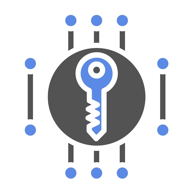 Vector vector design private key encryption icon style